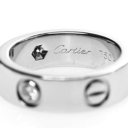 Cartier 18K White Gold 3 Diamond 5.5mm LOVE Ring 48 4.5 4 of 4