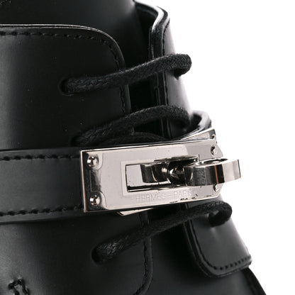 Hermes Glossed Calfskin First Oxford 37 Black 9 of 10