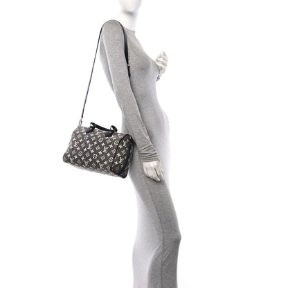 Louis Vuitton Denim Monogram Jacquard Speedy Bandouliere 25 Black 2 of 11