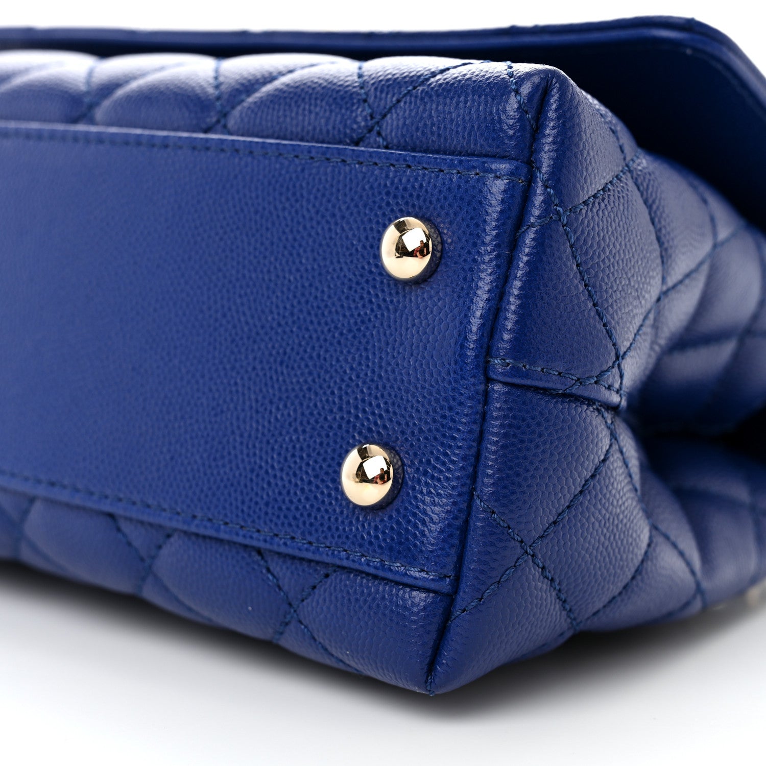 Chanel Caviar Quilted Mini Coco Handle Flap Blue 10 of 10
