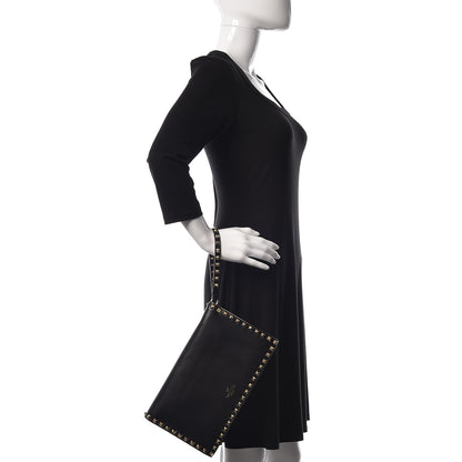 Valentino Garavani Nappa Rockstud Wristlet Clutch Black 2 of 9