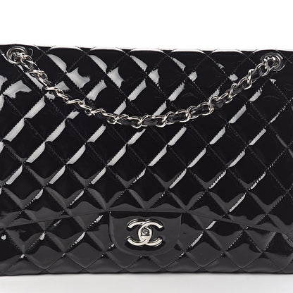 Chanel Patent Quilted Maxi Single Flap Black 8 of 10