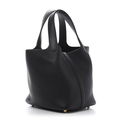 Hermes Taurillon Clemence Picotin Lock 18 PM Black 3 of 10