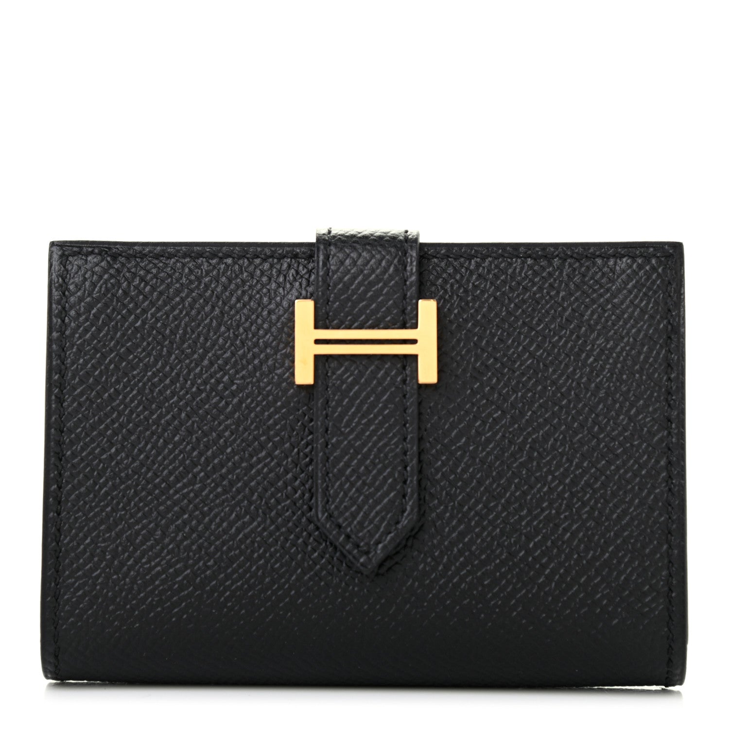 Hermes Epsom Bearn Card Holder Wallet Black 1 of 7