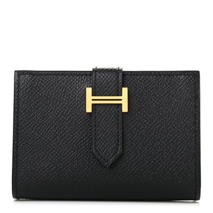 Hermes Epsom Bearn Card Holder Wallet Black 1 of 7