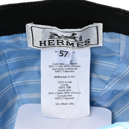 Hermes Linen Davis Ancre Cap 57 Black 8 of 8