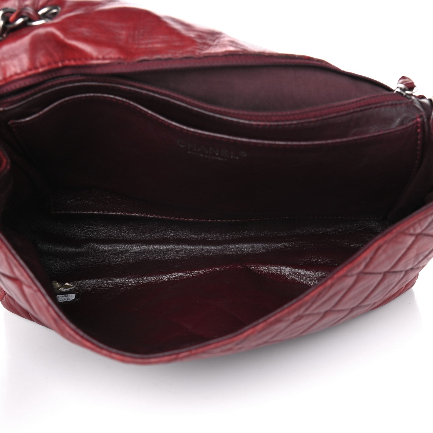 Chanel Lambskin Quilted Jumbo Single Flap Dark Red 4 of 17