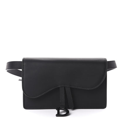 Christian Dior Ultra Matte Calfskin Saddle Belt Bag Black 1 of 11
