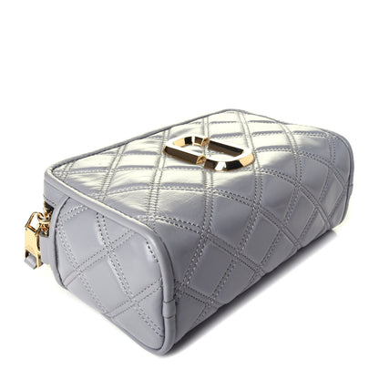 Marc Jacobs Natural Grain Calfskin Quilted The Softshot 21 Bag Grey 4 of 9