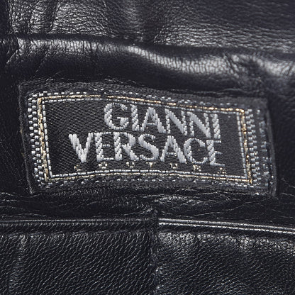 Versace Calfskin Palazzo Large Cosmetic Bag Black 6 of 7