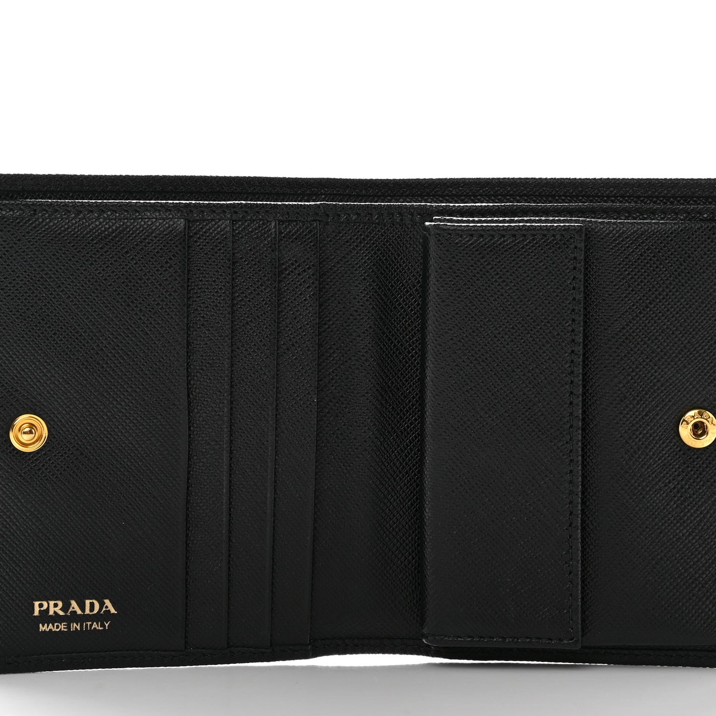 Saffiano Triangle Bi-Fold Wallet Black