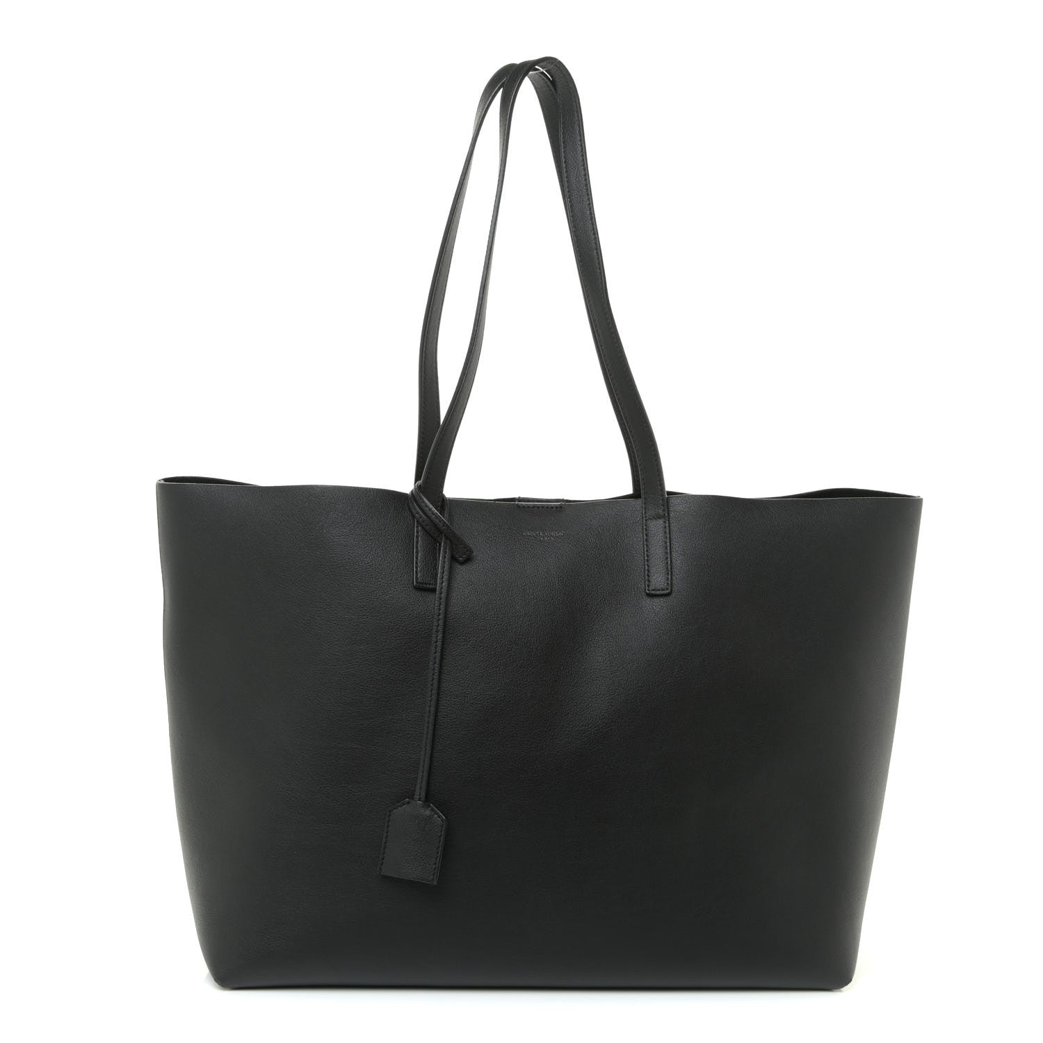 Saint Laurent Calfskin Large Shopping Tote Black 3 of 12