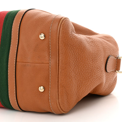 Gucci Calfskin Vintage Web Medium Boston Tobacco 10 of 18
