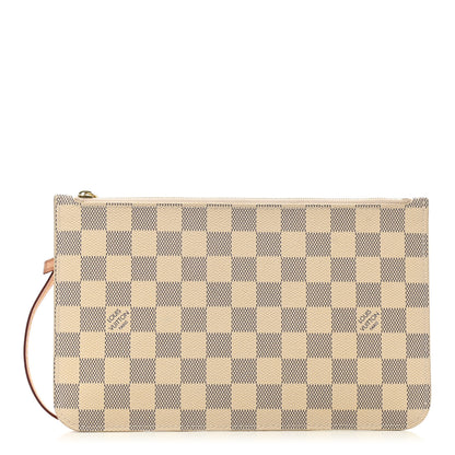 Louis Vuitton Damier Azur Neverfull MM GM Pochette Rose Ballerine 1 of 7