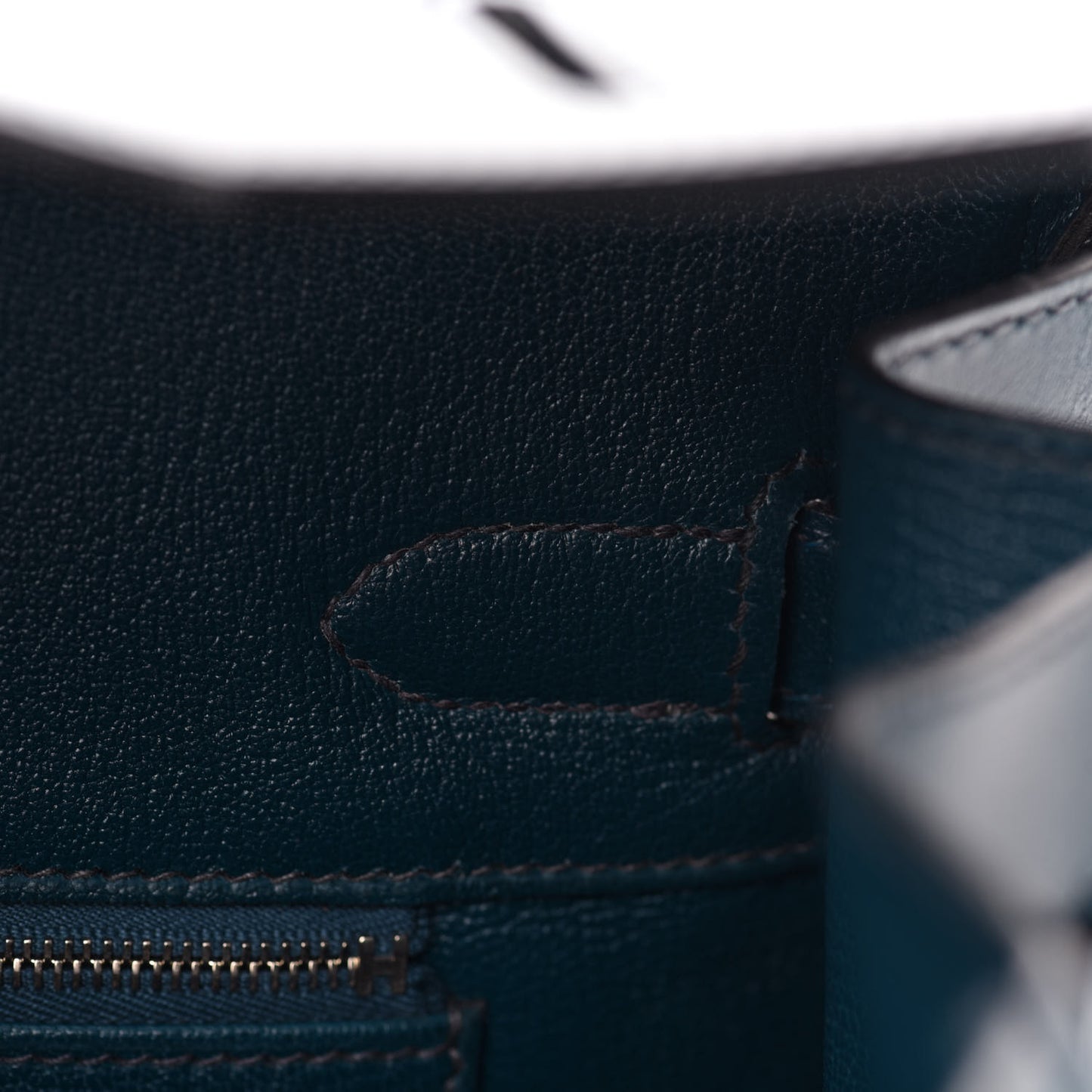Box Guilloche Birkin 35 Bleu De Prusse