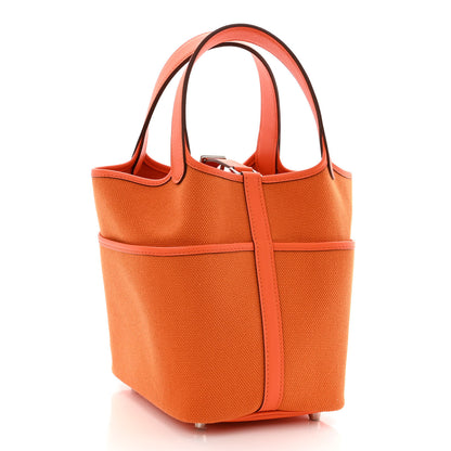 Hermes Toile Goeland Swift Cargo Picotin Lock 18 Orange 3 of 11