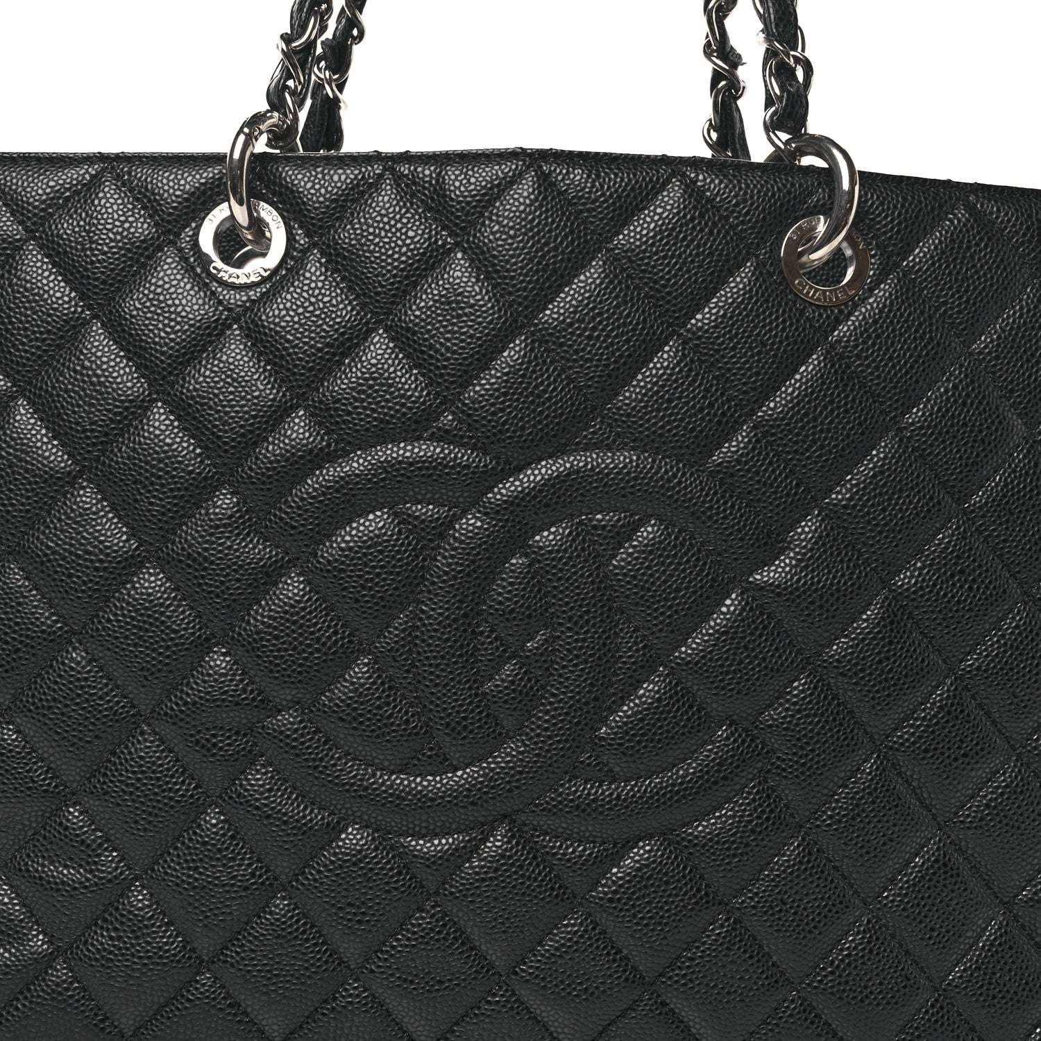 Chanel Caviar Quilted XL Grand Shopping Tote GST Black 8 of 12
