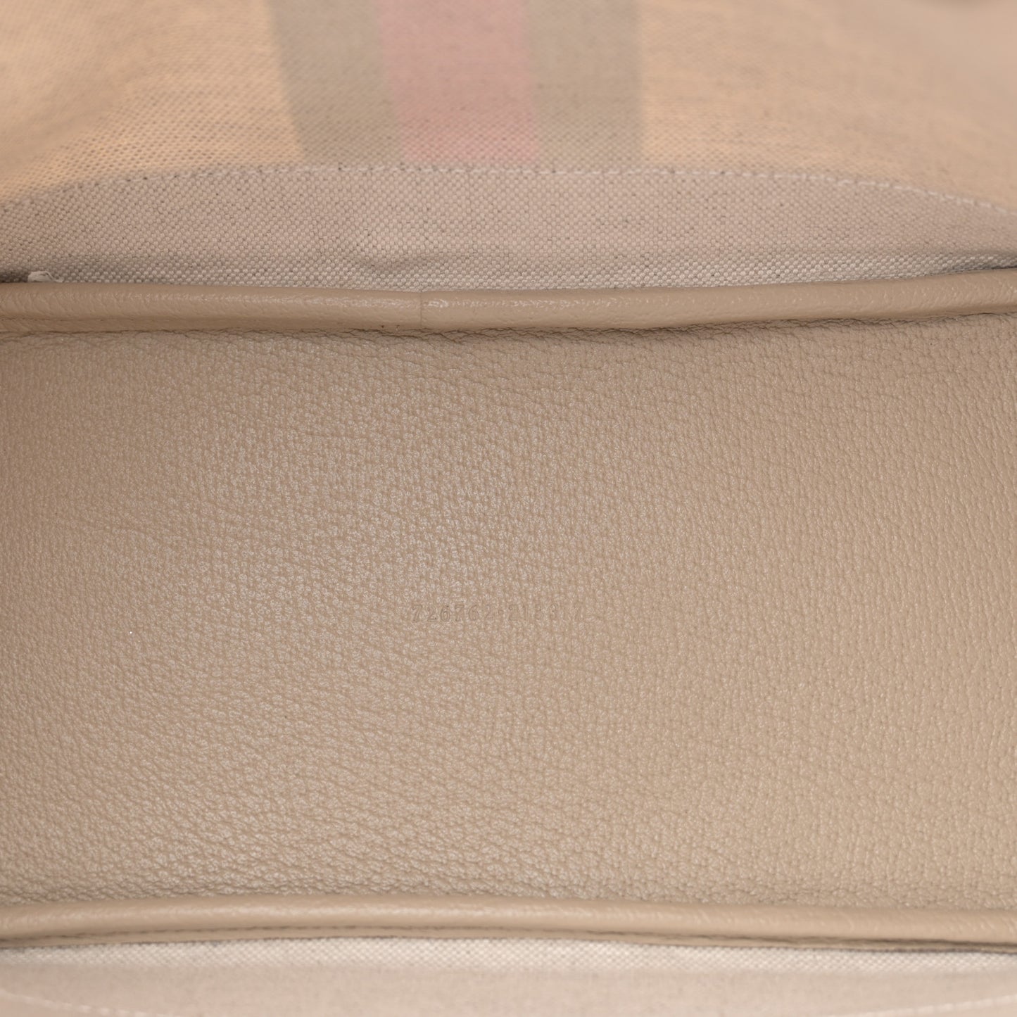 GG Supreme Monogram Textured Dollar Calfskin Web Small Ophidia Tote Beige Mystic White Oatmeal