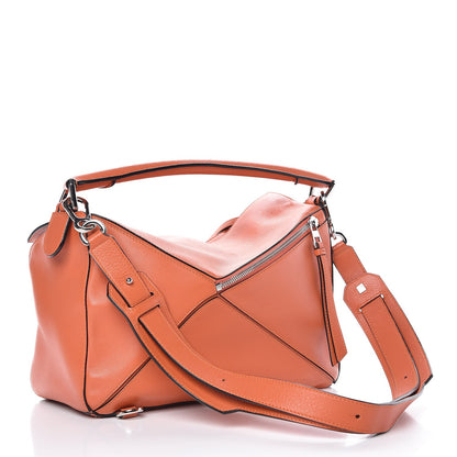 Loewe Calfskin Medium Puzzle Bag Coral 3 of 6