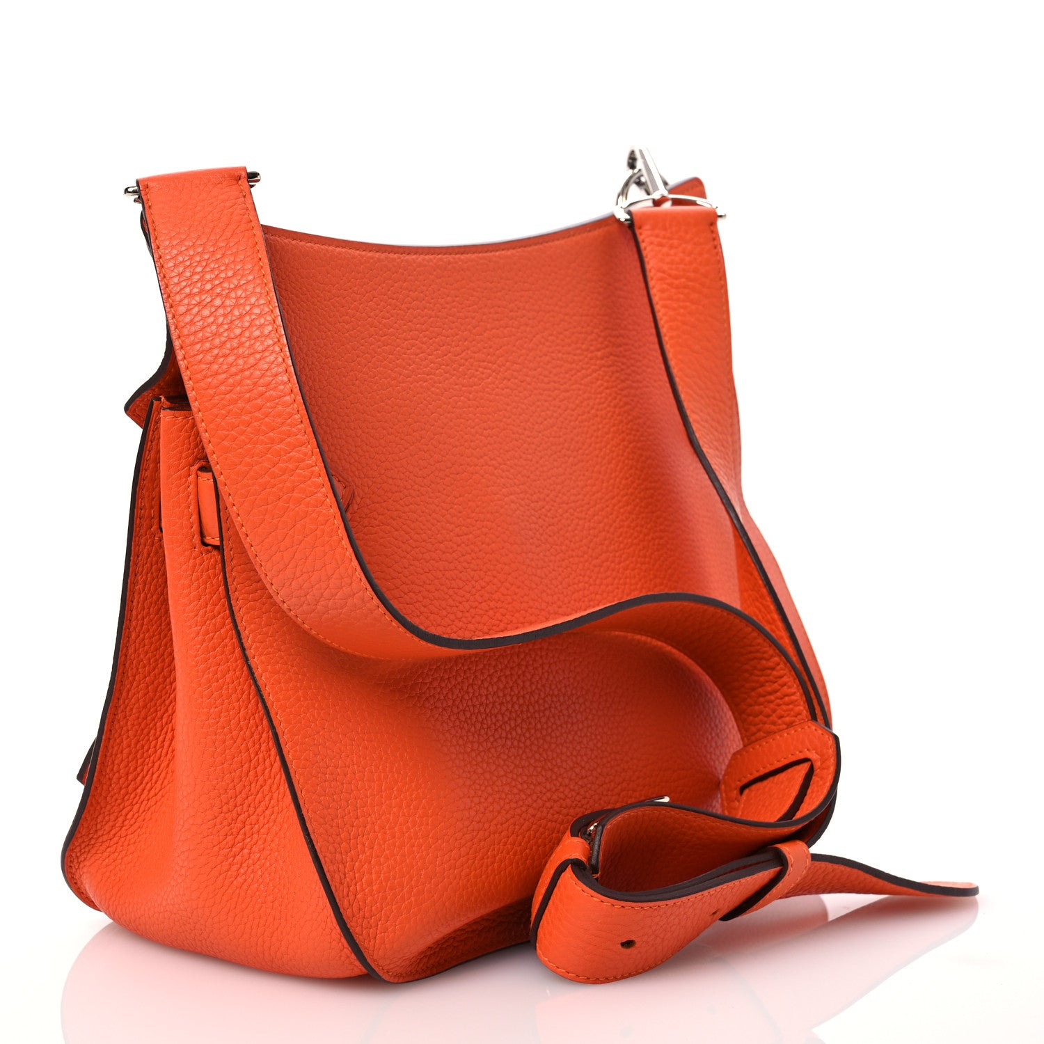 Hermes Taurillon Clemence Jypsiere 31 Orange 3 of 11