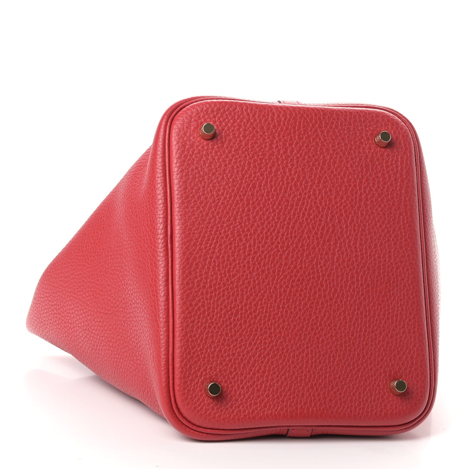 Hermes Taurillon Clemence Picotin Lock 22 MM Rouge Casaque 4 of 9