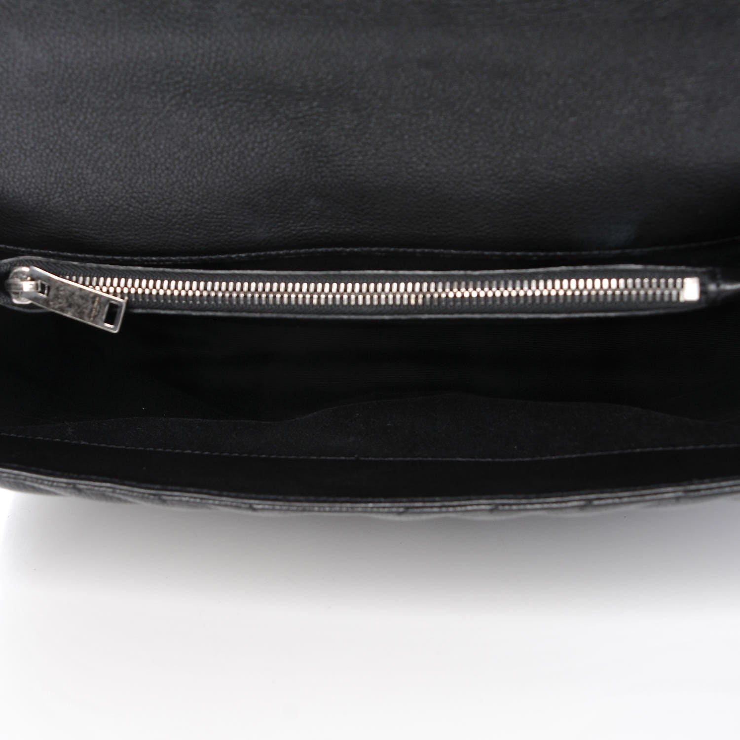 Saint Laurent Sheepskin Matelasse Chevron Monogram Large College Satchel Black 6 of 8