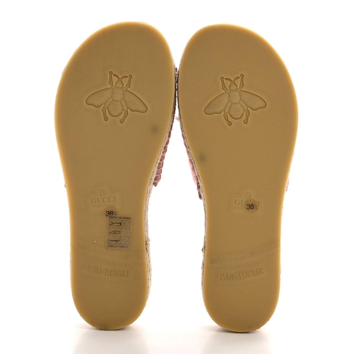 Canvas Interlocking G Damita Espadrille Sandals 38.5 Wild Rose