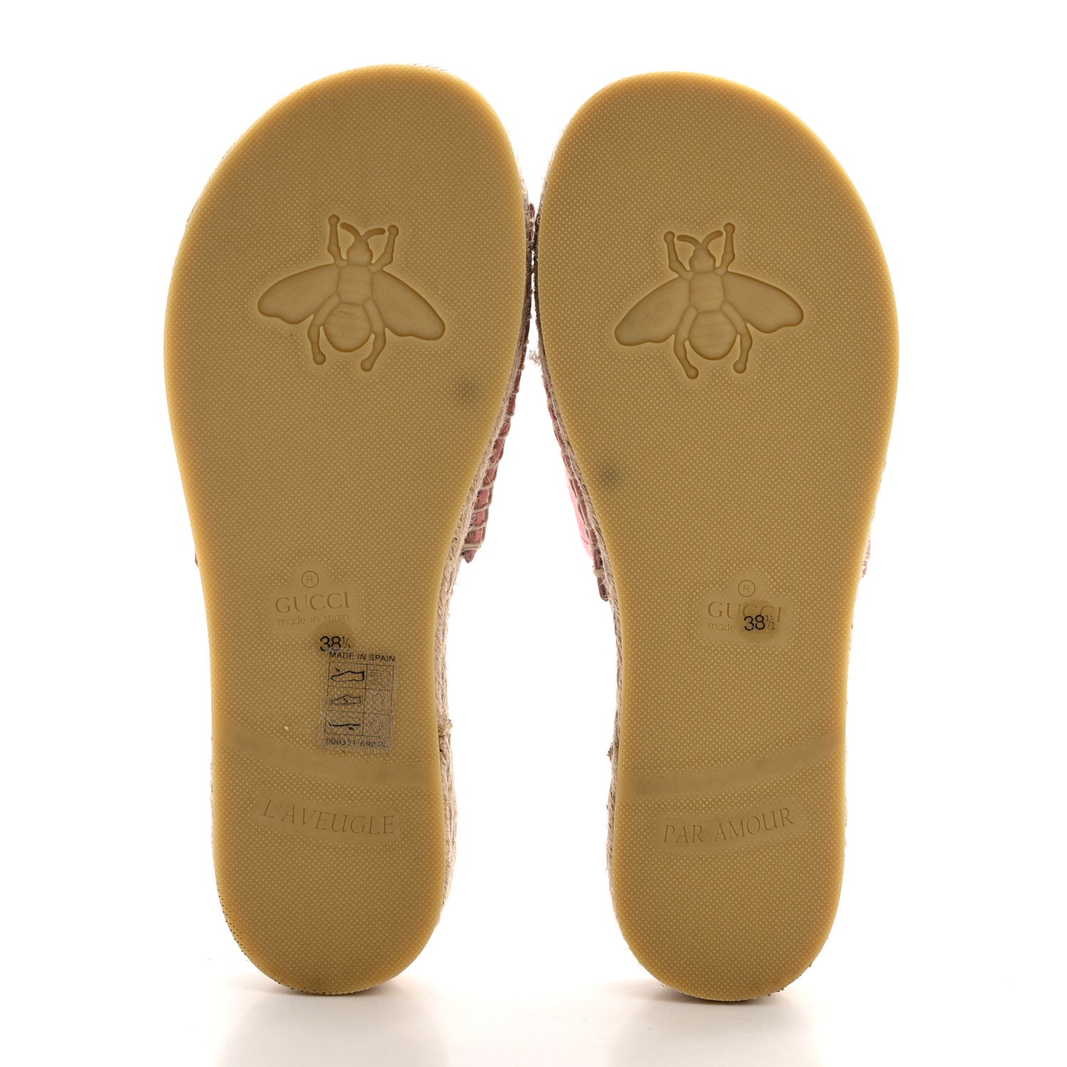 Gucci Canvas Interlocking G Damita Espadrille Sandals 38.5 Wild Rose 5 of 10