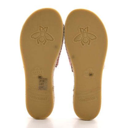 Gucci Canvas Interlocking G Damita Espadrille Sandals 38.5 Wild Rose 5 of 10