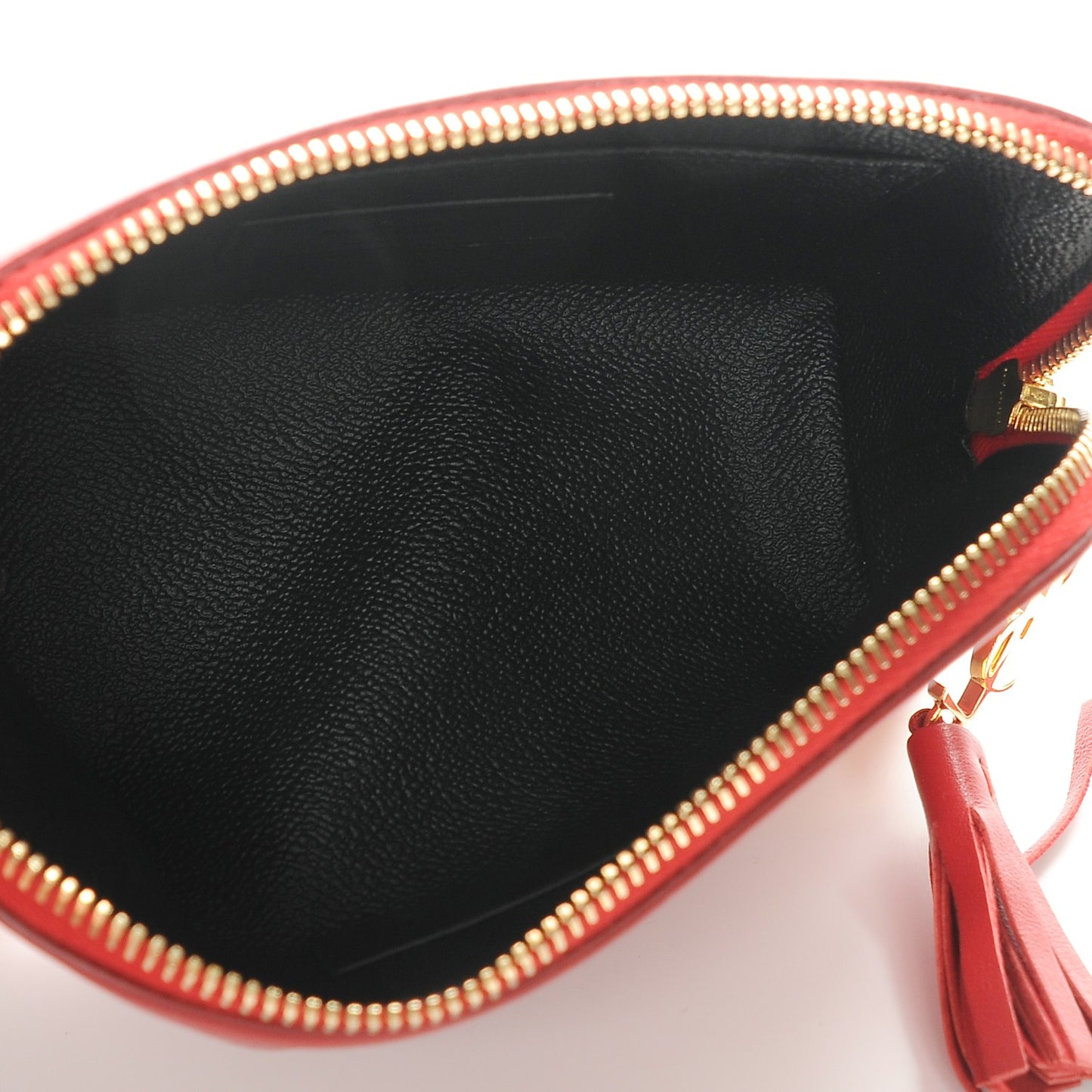 Calfskin Cosmetic Case New Red