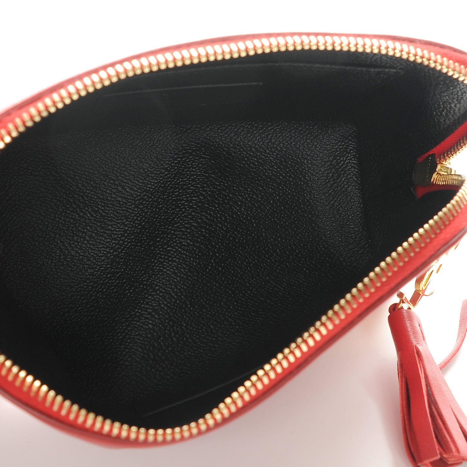 Saint Laurent Calfskin Cosmetic Case New Red 5 of 8