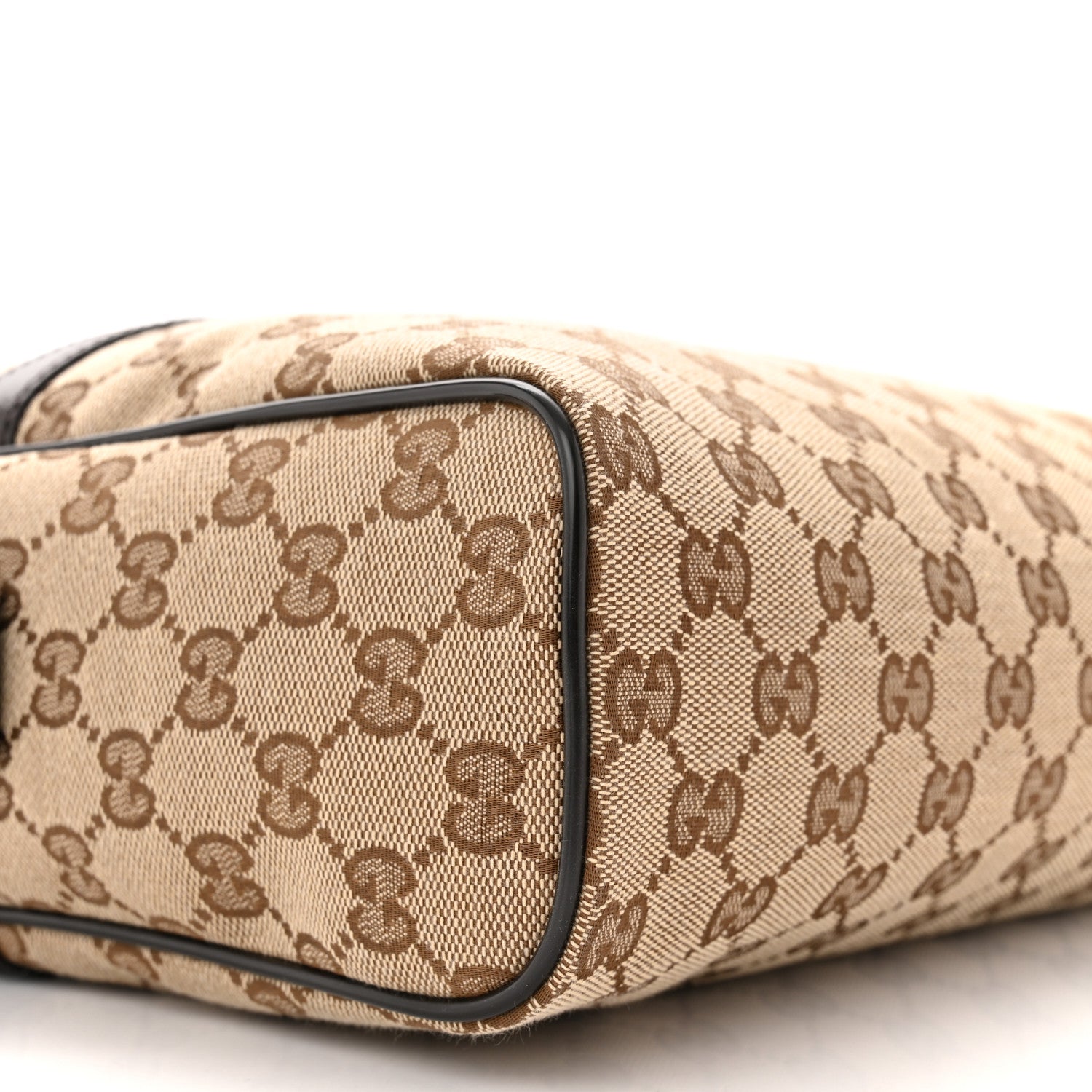 Gucci Monogram Dollar Calfskin Large Camera Case Beige Ebony Testa di Moro Marrone Scuro 9 of 10