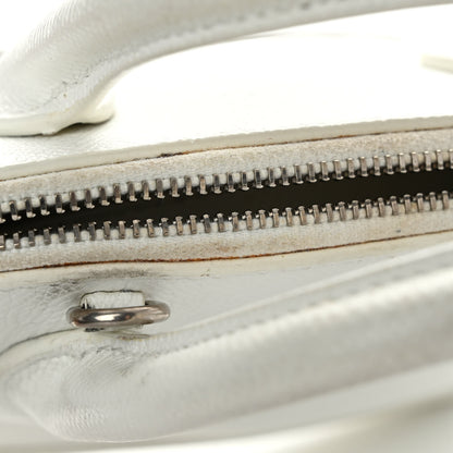 Balenciaga Grained Calfskin XXS Ville Top Handle Bag White Black 12 of 12