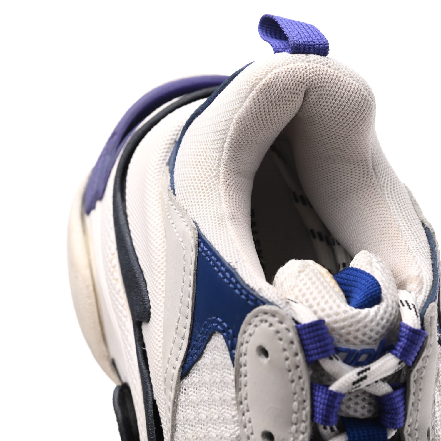 Balenciaga Mesh Nubuck Womens Triple S Sneakers 38 White Bleu Violet 12 of 24