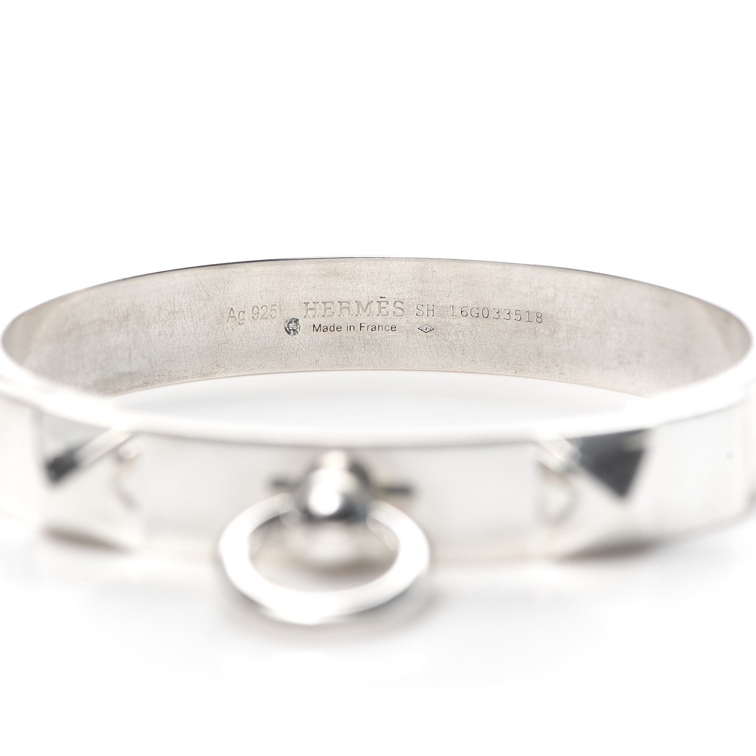 Hermes Sterling Silver PM Collier De Chien Bracelet SH 4 of 4