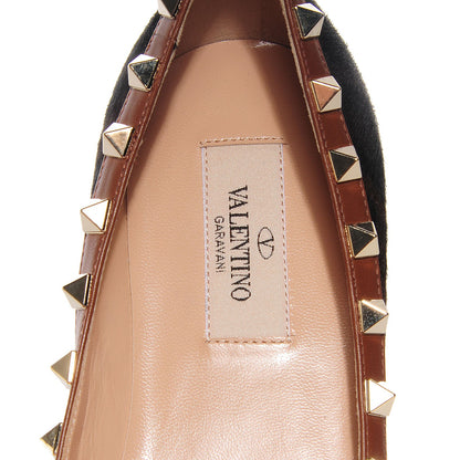Valentino Garavani Calf Hair Leopard Print Rockstud Ballerina Flats 36 Brown 7 of 7