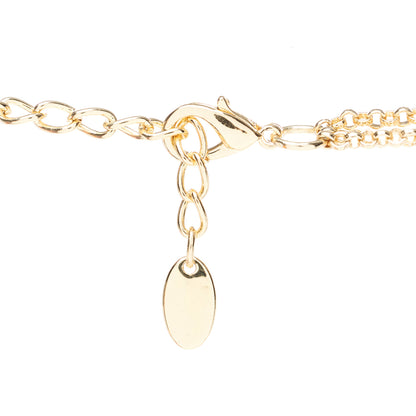 Chanel Glass Bead CC Chain Multi Strand Necklace Gold 4 of 5