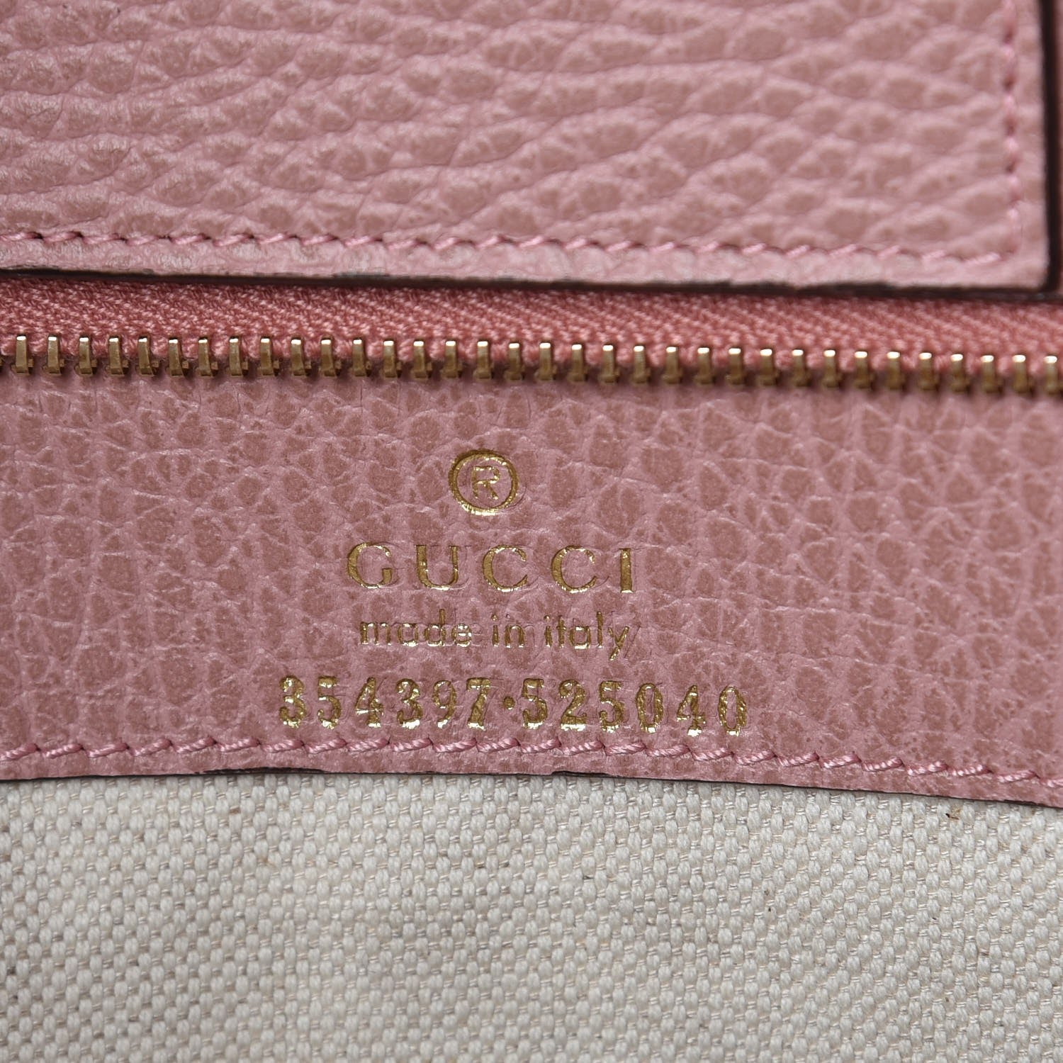 Gucci Dollar Calfskin Medium Swing Tote Grey Field Soft Pink 6 of 7
