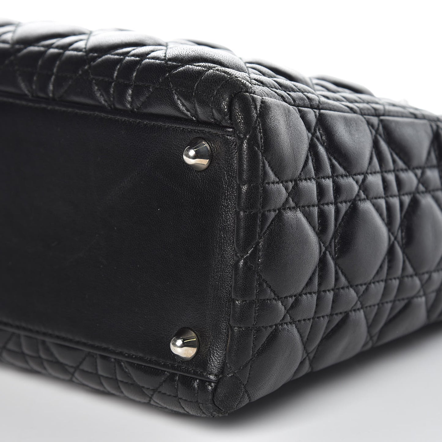 Lambskin Cannage Large Lady Dior Black