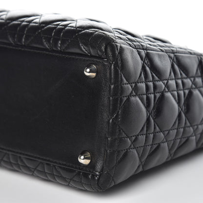 Christian Dior Lambskin Cannage Large Lady Dior Black 11 of 16