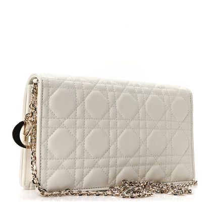 Christian Dior Lambskin Cannage Lady Dior Pouch Latte 3 of 11