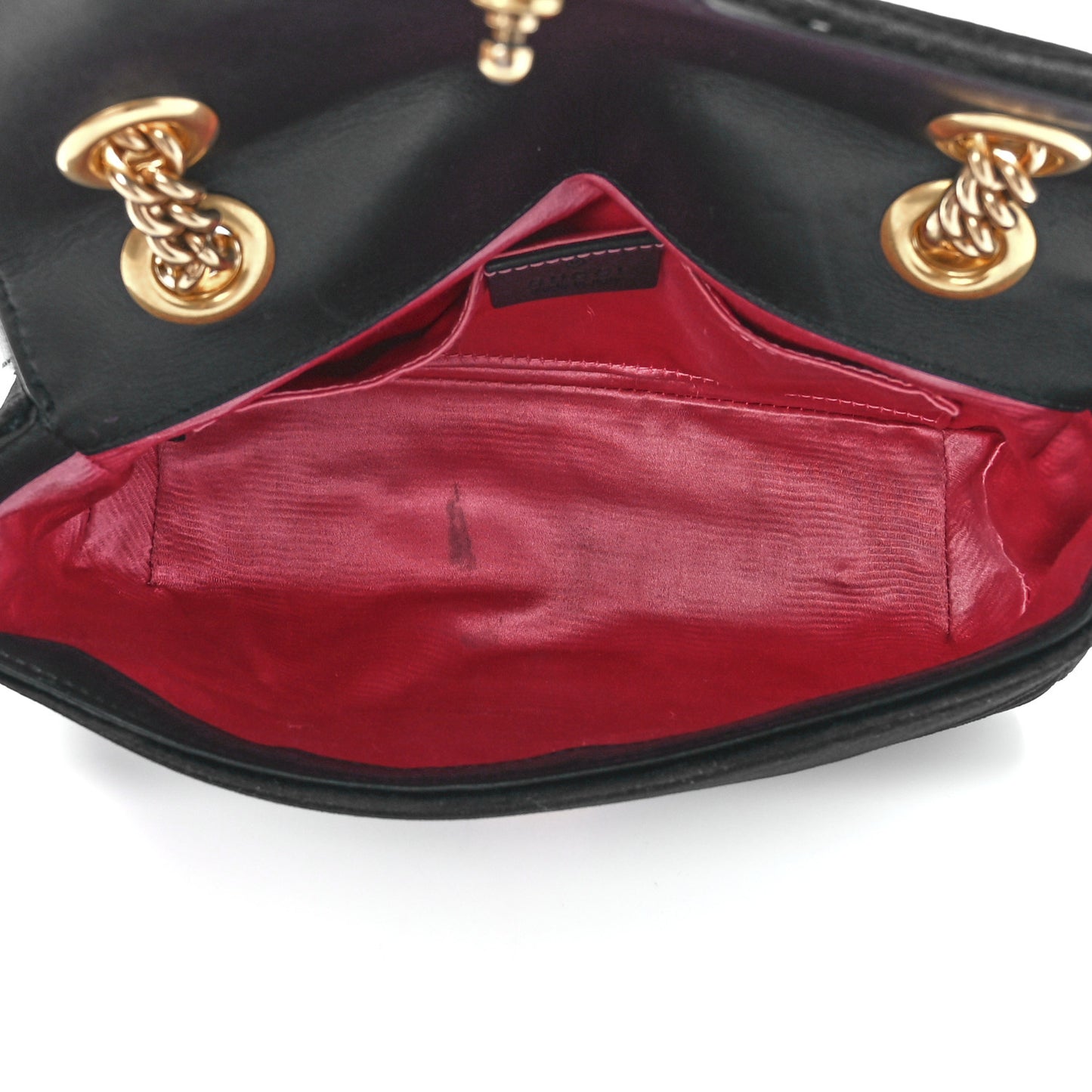 Velvet Matelasse Mini GG Marmont Shoulder Bag Black