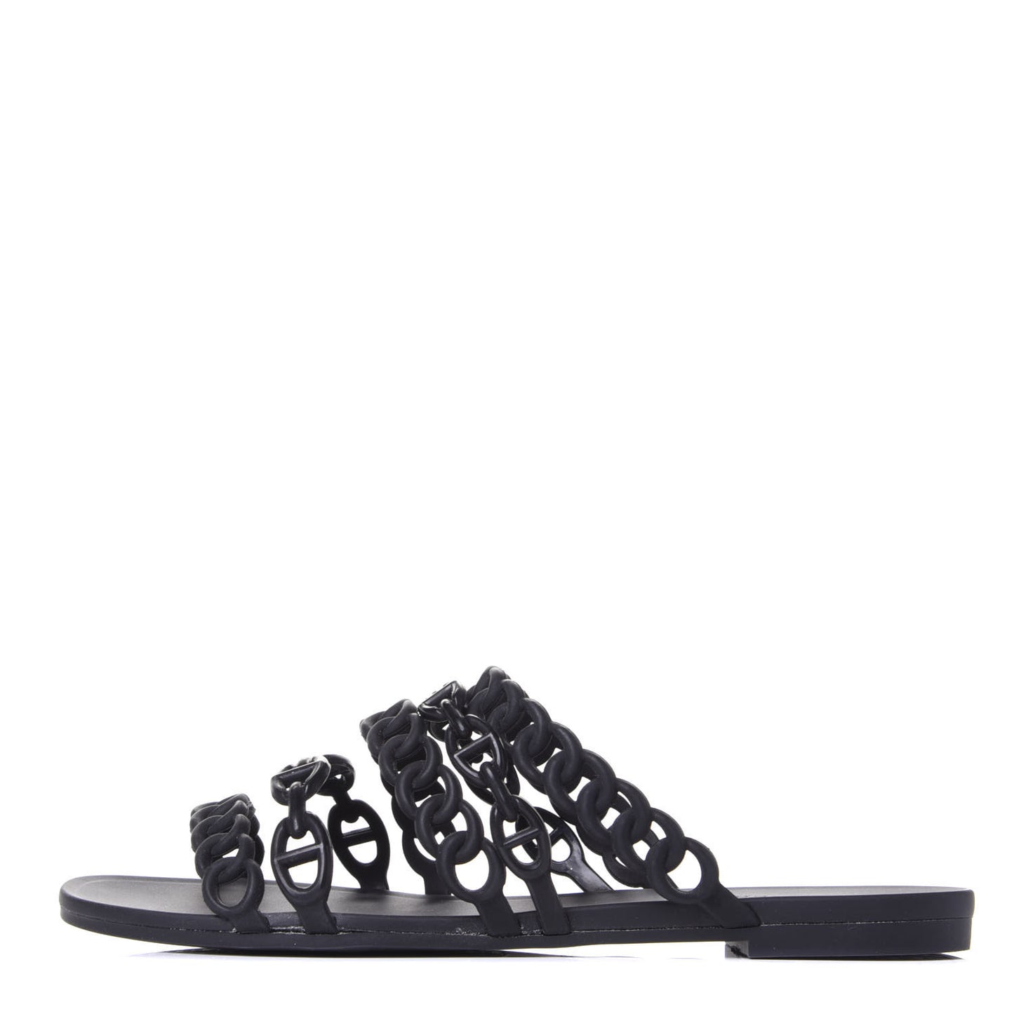Rubber Chaine d'Ancre Nude Sandals 37 Black