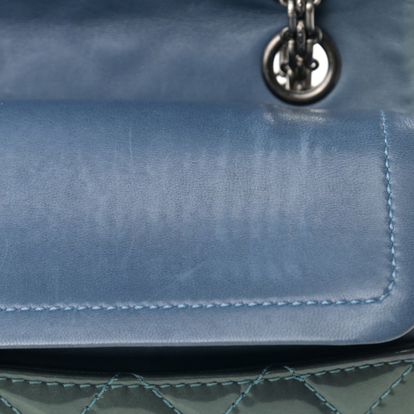Patent Quilted 2.55 Reissue 226 Flap Blue