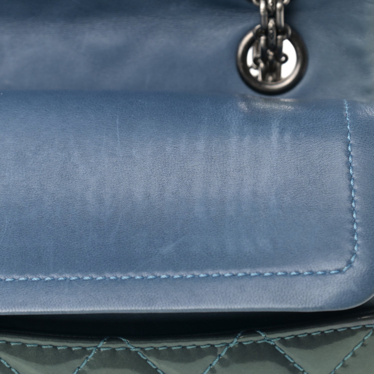 Chanel Patent Quilted 2.55 Reissue 226 Flap Blue 13 of 13