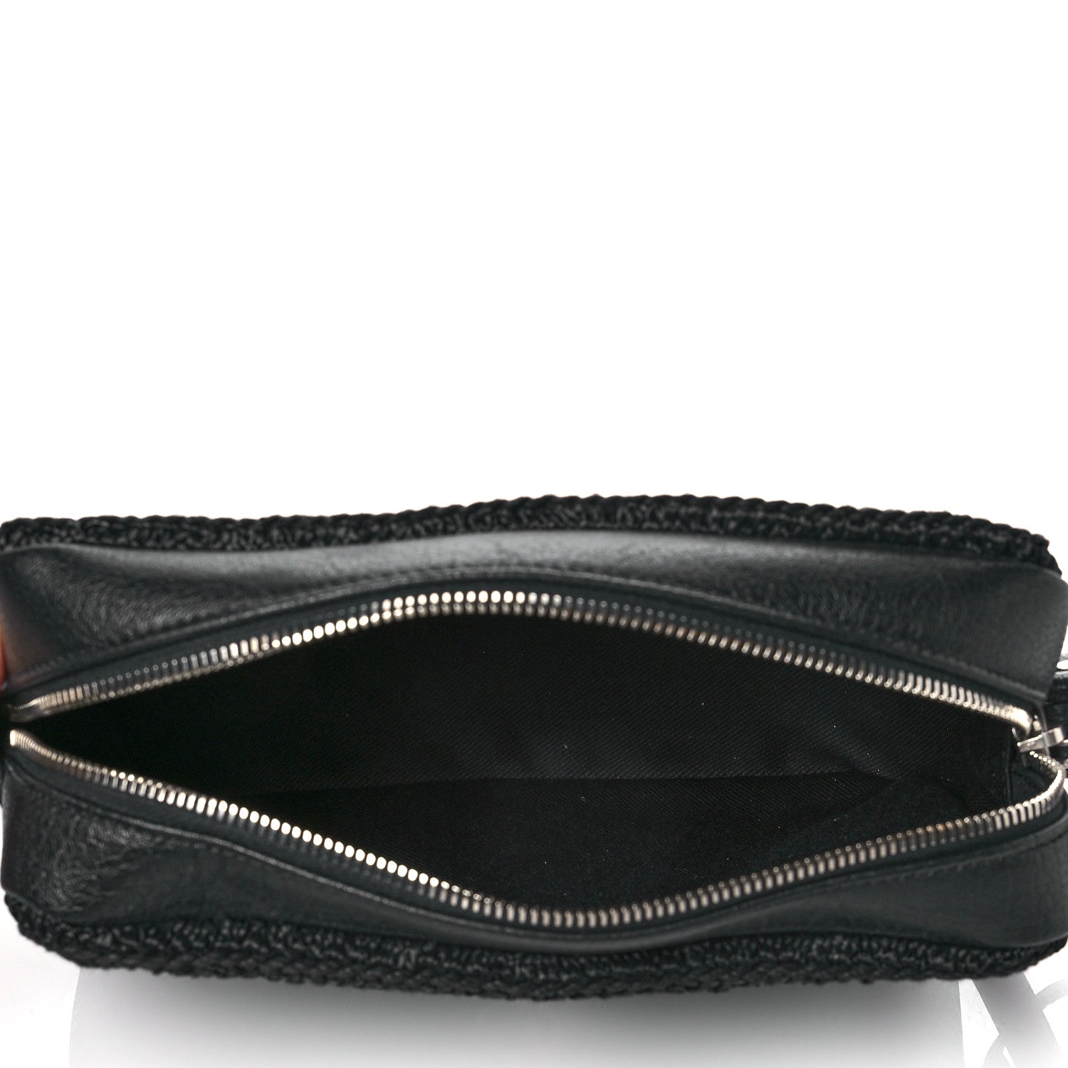 Saint Laurent Raffia Canvas Monogram Lou Camera Bag Black 4 of 8