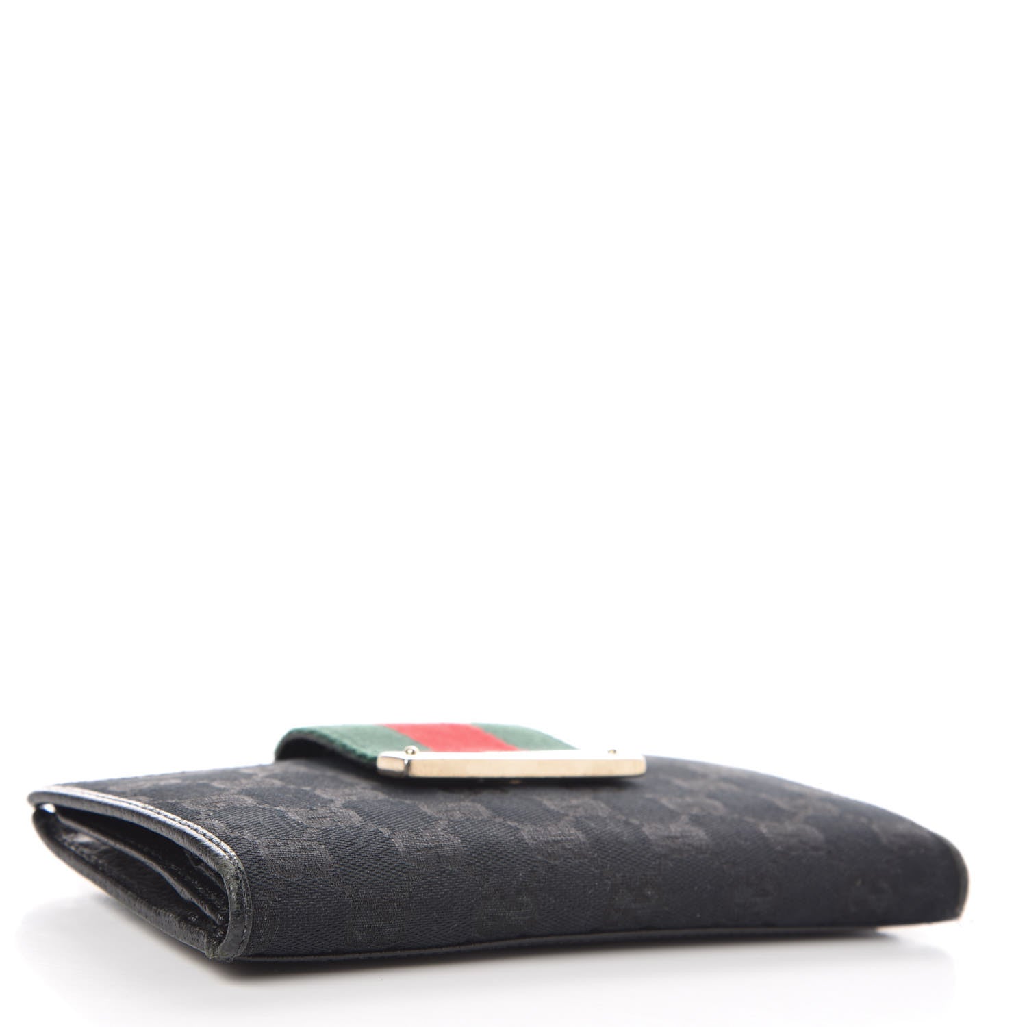 Gucci Monogram Ladies Web Continental Wallet Black 4 of 11