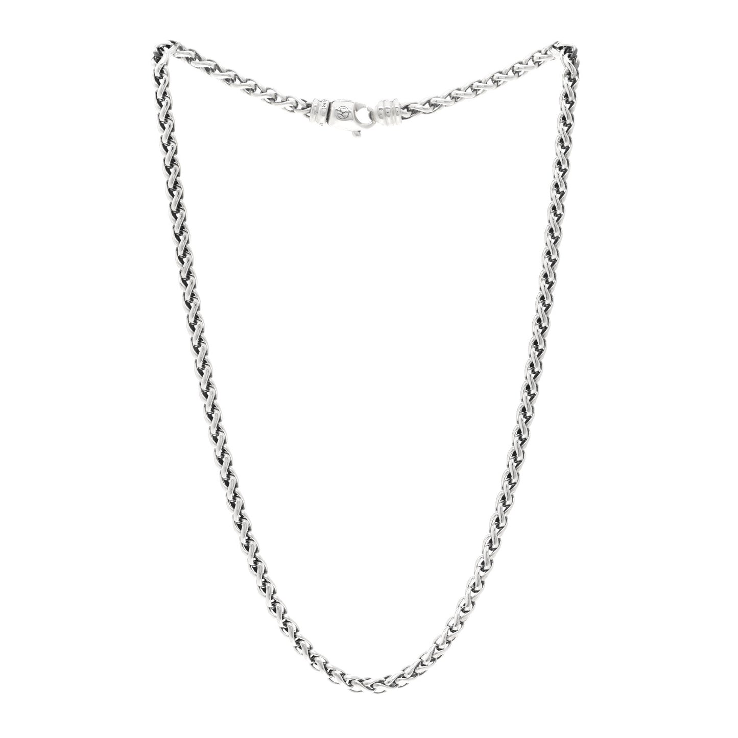 Sterling Silver 4mm Wheat Chain Necklace