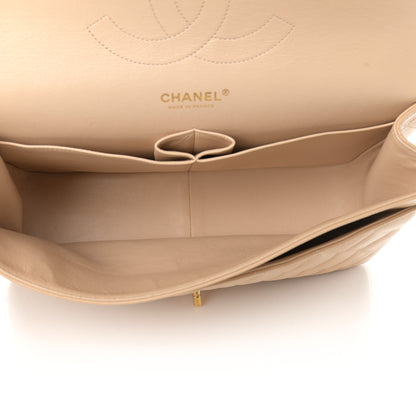 Chanel Caviar Quilted Jumbo Double Flap Beige 5 of 9
