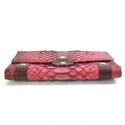 Chloe Python Silverado Wallet Raspberry 3 of 9